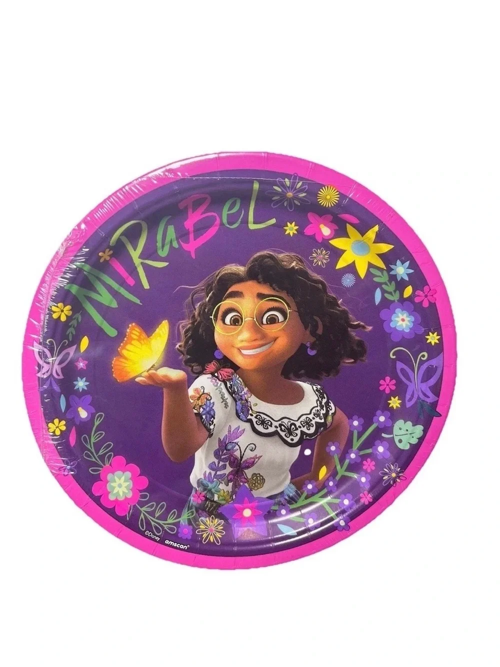 LOT DISNEY ENCANTO PARTY SUPPLIES BACKDROP WITH PROPS and 9” ROUND PAPER PLATES